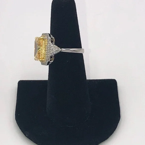8ct Fancy Canary Ring - Picture 5 of 12